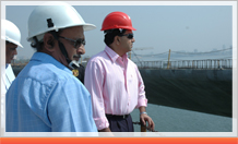 At the Construction site of Bandra Worli sealink, Mumbai